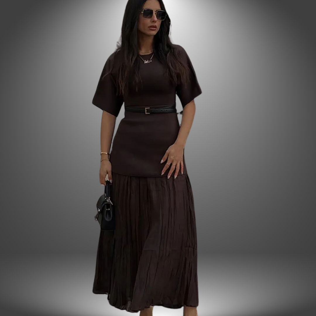 Lennox - Elegantes Gespaltenes Stricklangkleid
