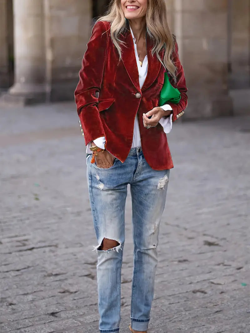 JULISSE | BLAZER ÉLÉGANT EN VELOURS 