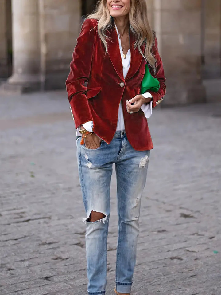 JULISSE | BLAZER ÉLÉGANT EN VELOURS 