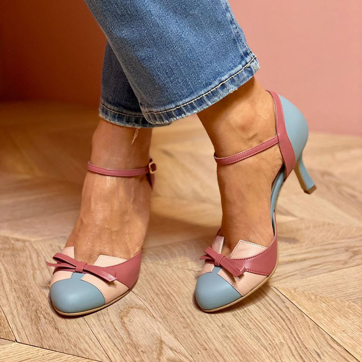 Bellarosa | Bunte Sandalen mit Knoten und Riemen, runde Zehen