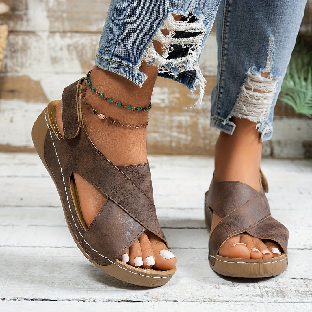 Damen Wedge Plattform Sandalen