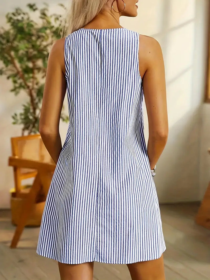 Aurélie | Kurzes gestreiftes und leichtes Kleid