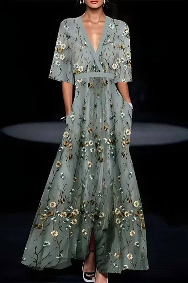 CORDULA I KLASSISCHES GEBLÜMTES KLEID