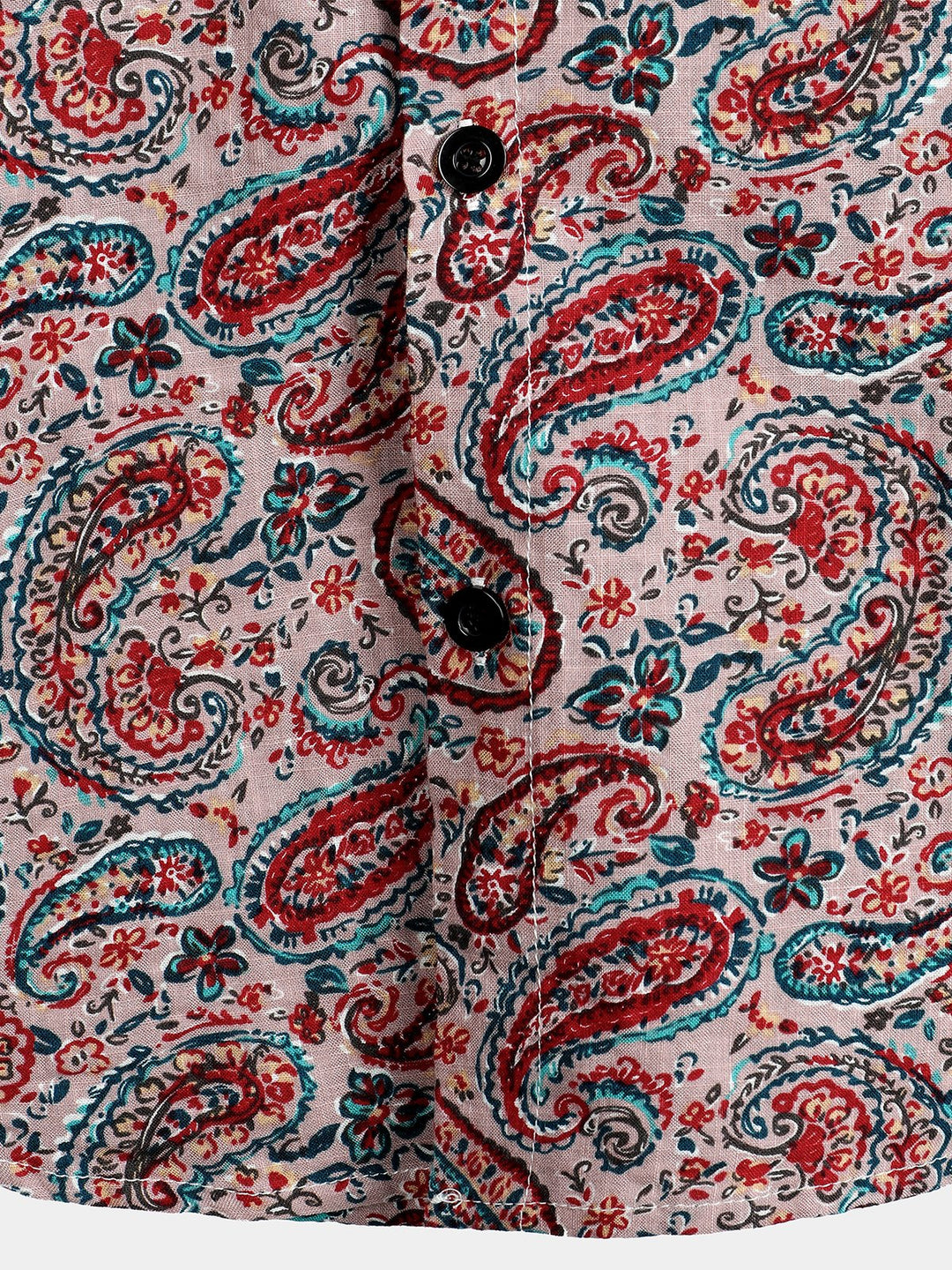 Chemise d'été rétro à manches courtes pour homme, motif cachemire