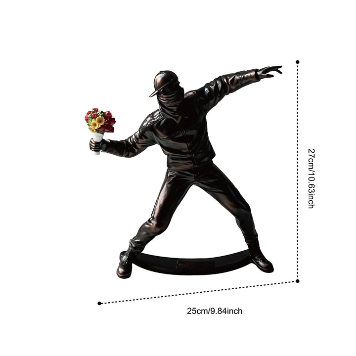 Maskierte Blumenwerfer-Skulptur - Arsthec®