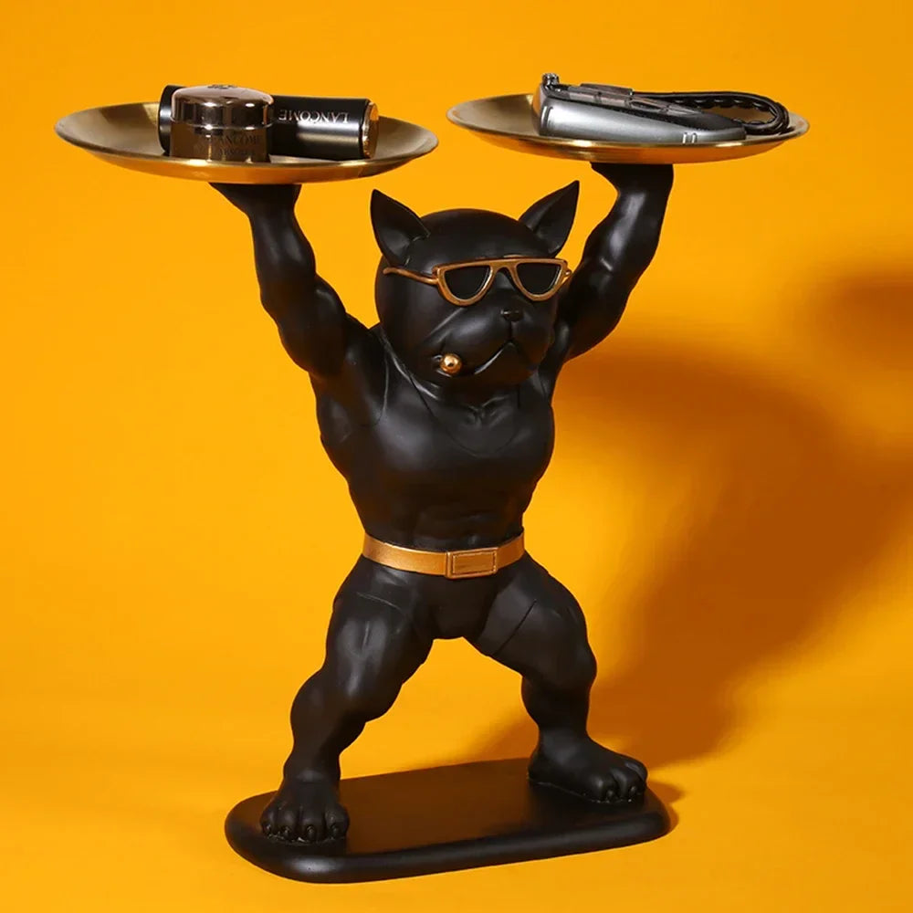 Maskulines Französisches Bulldoggen-Tablett