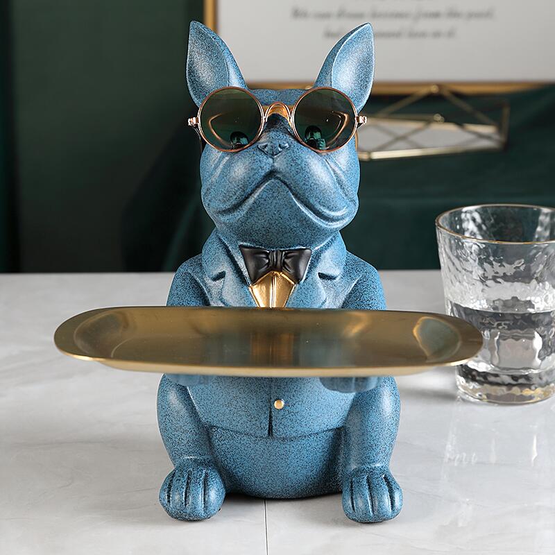 Cooler Französischer Bulldogge Goldener Tablett