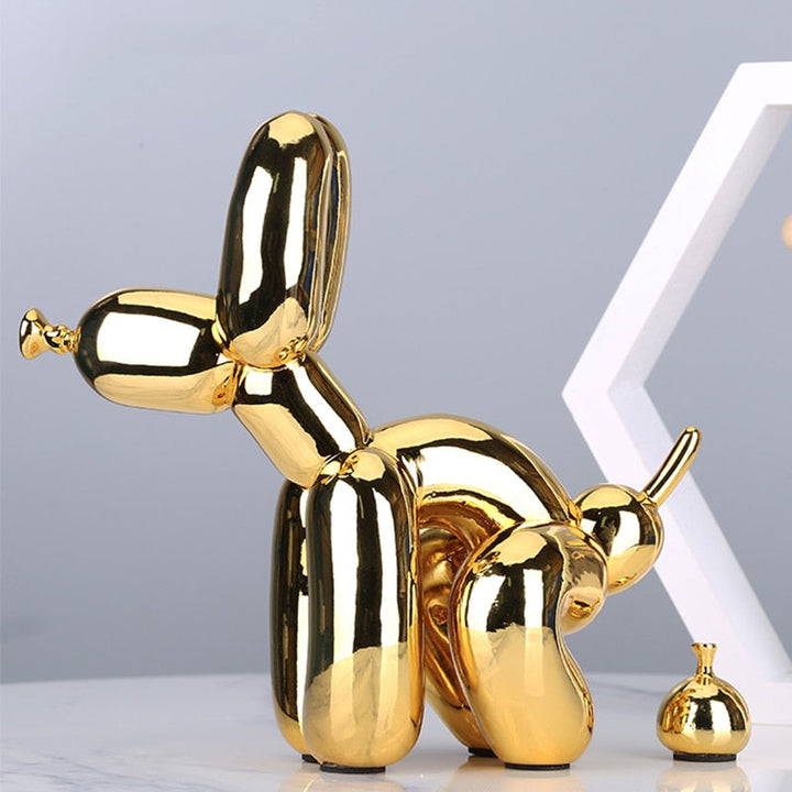 Ballonhund, der Statue macht