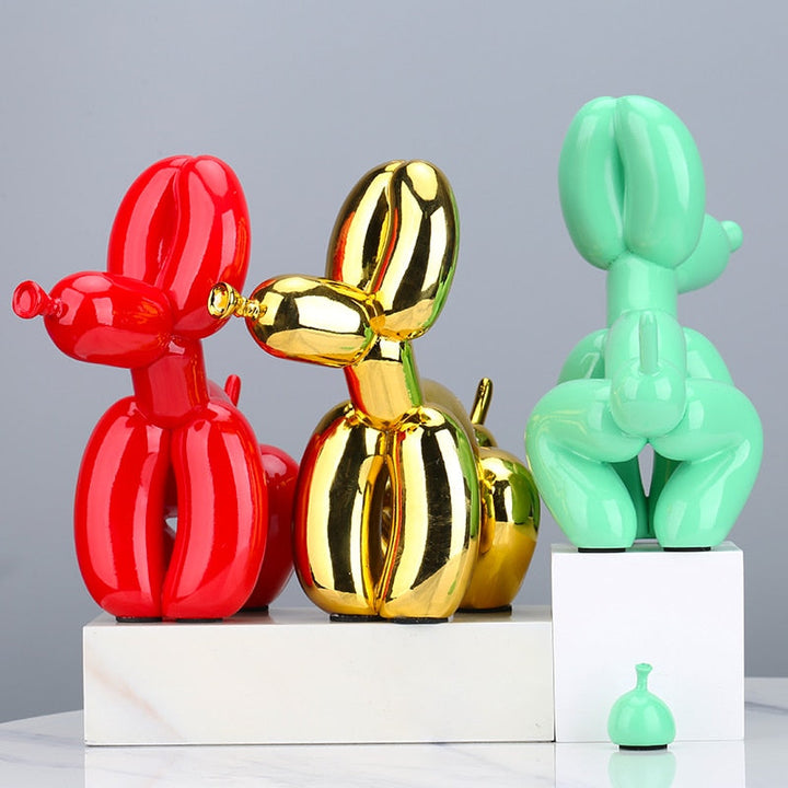 Ballonhund, der Statue macht