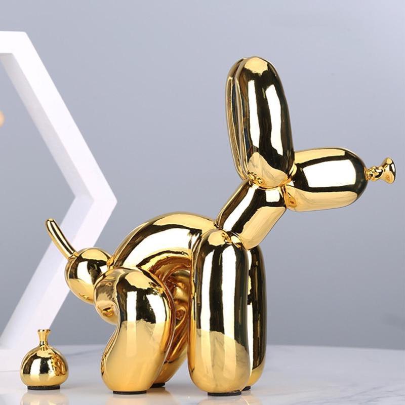 Ballonhund, der Statue macht