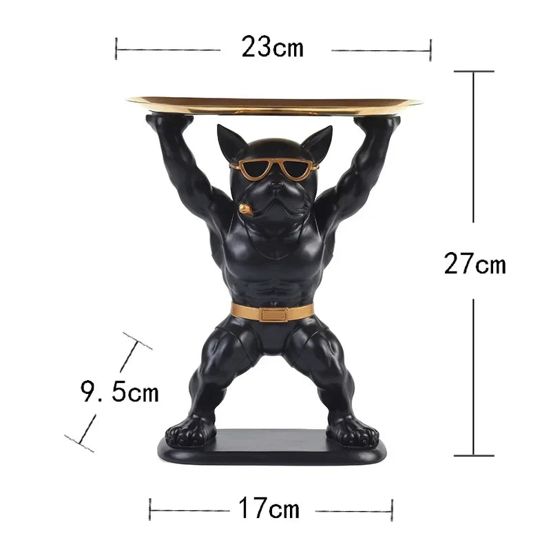 Maskulines Französisches Bulldoggen-Tablett