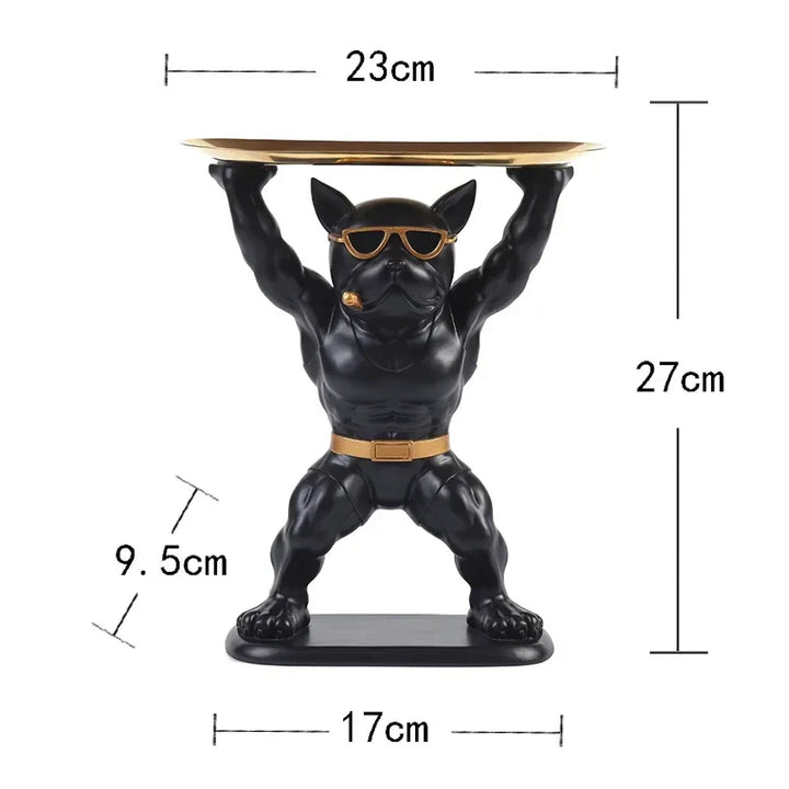 Maskulines Französisches Bulldoggen-Tablett