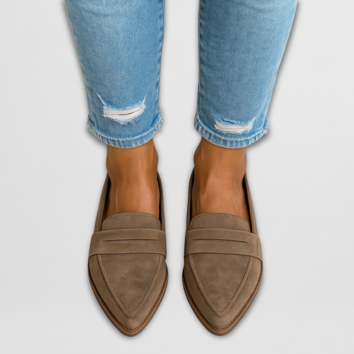 Zelda | Mocassins élégants en daim à bout pointu