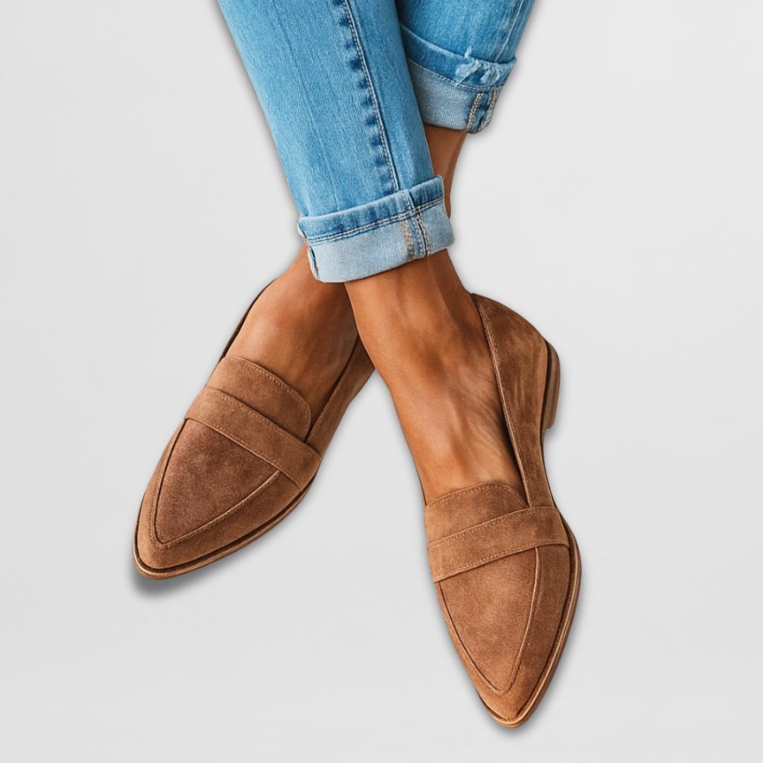 Zelda | Mocassins élégants en daim à bout pointu
