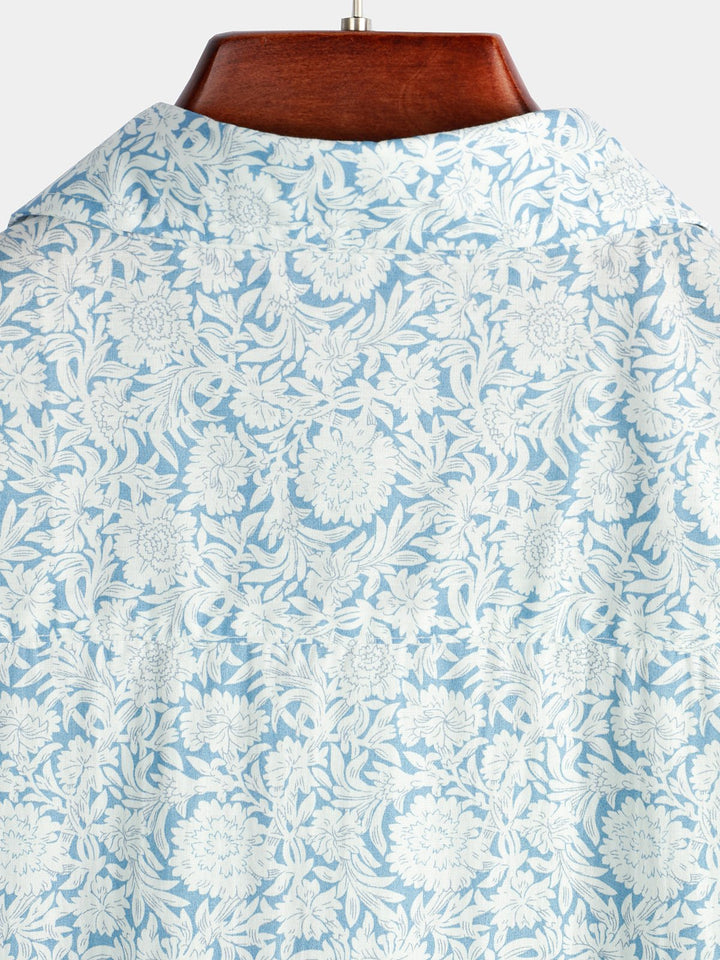 Chemise en coton à manches courtes pour homme