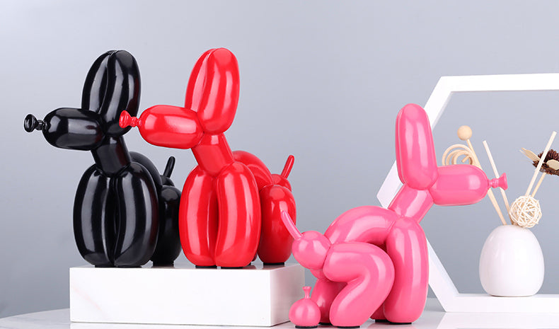 Ballonhund, der Statue macht