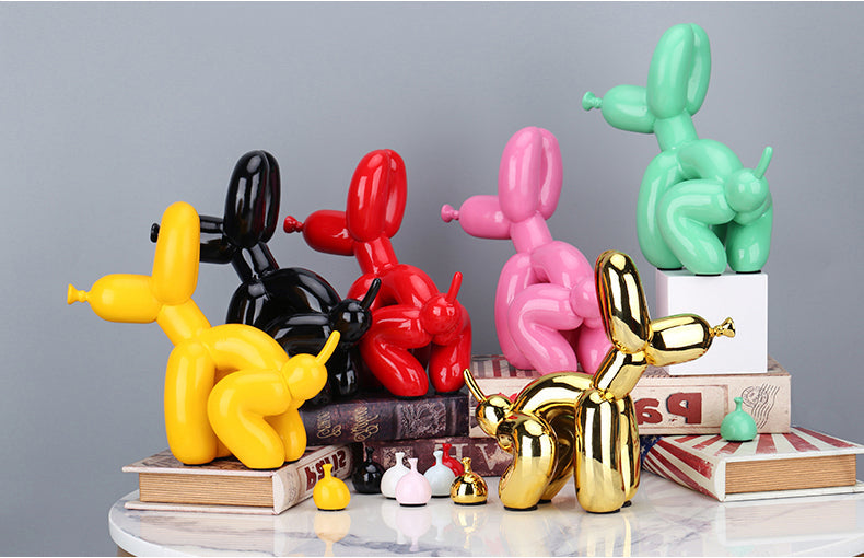 Ballonhund, der Statue macht