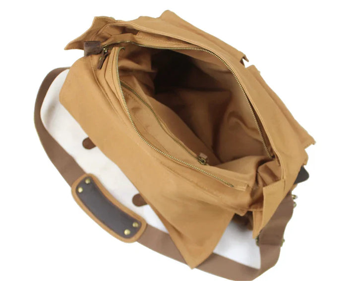Vintage Herren Messenger Bag Baumwoll-Canvas