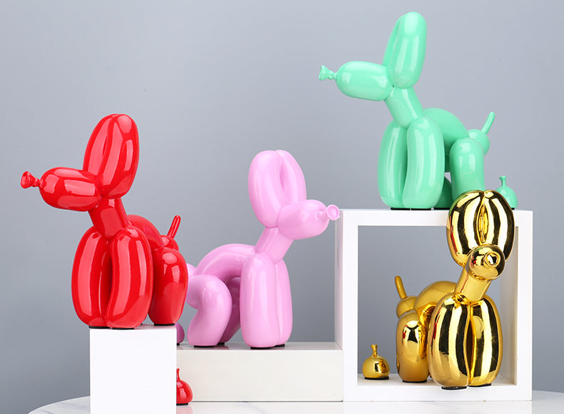 Ballonhund, der Statue macht