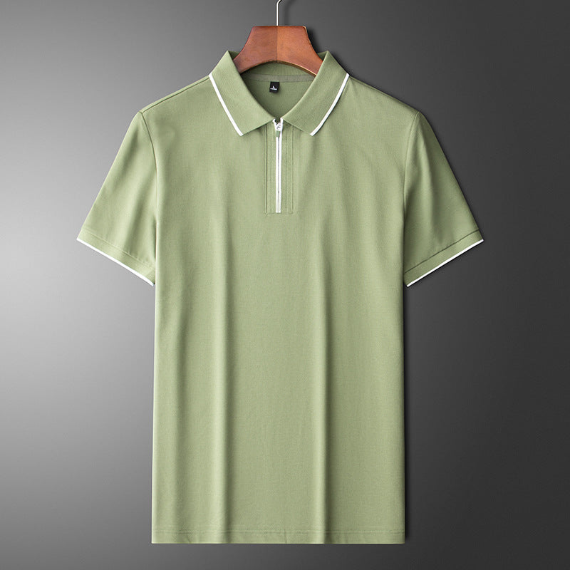 Polo en coton et soie de Laurent