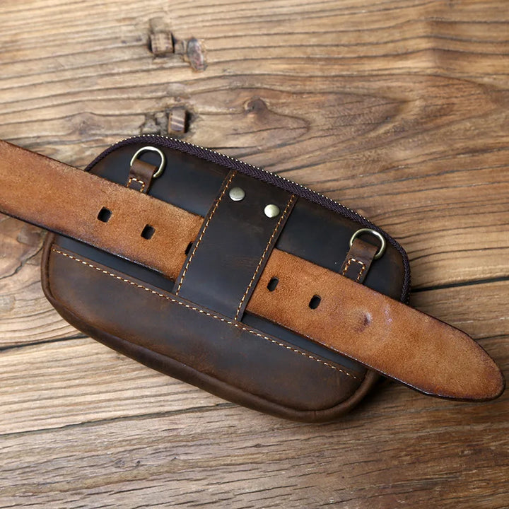 Herren Retro Leder Handy Tasche