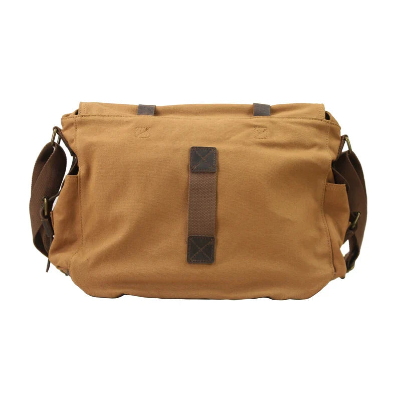 Vintage Herren Messenger Bag Baumwoll-Canvas
