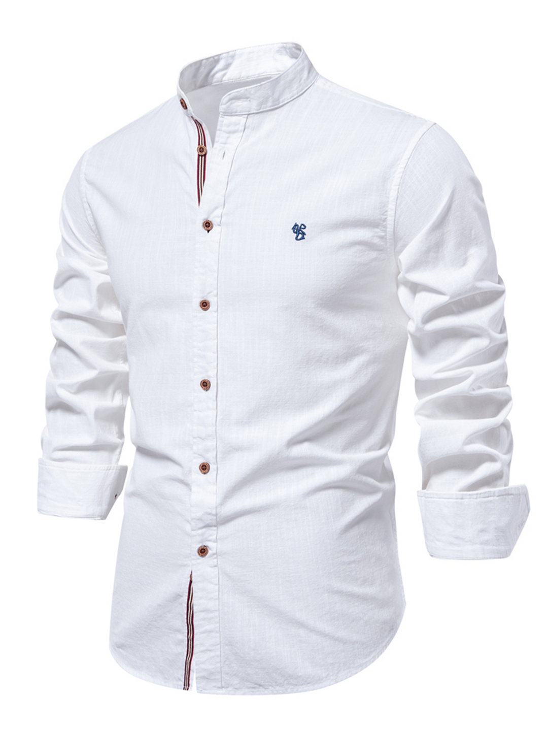 Chemise à manches longues pour homme en 100 % coton