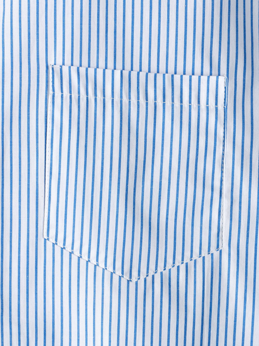 Chemise à manches courtes pour homme à rayures bleues