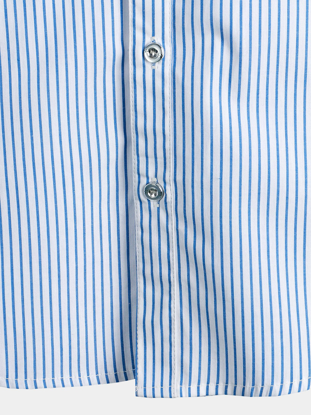 Chemise à manches courtes pour homme à rayures bleues