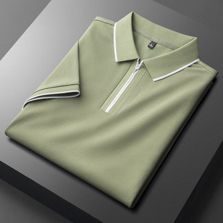 Polo en coton et soie de Laurent