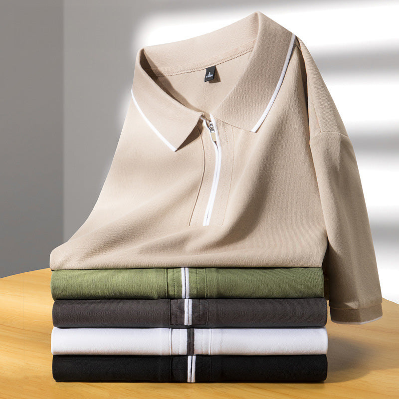 Polo en coton et soie de Laurent