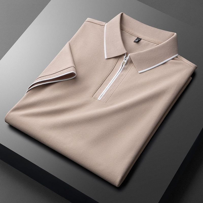 Polo en coton et soie de Laurent