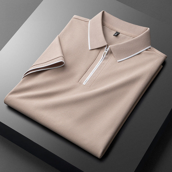 Polo en coton et soie Laurent