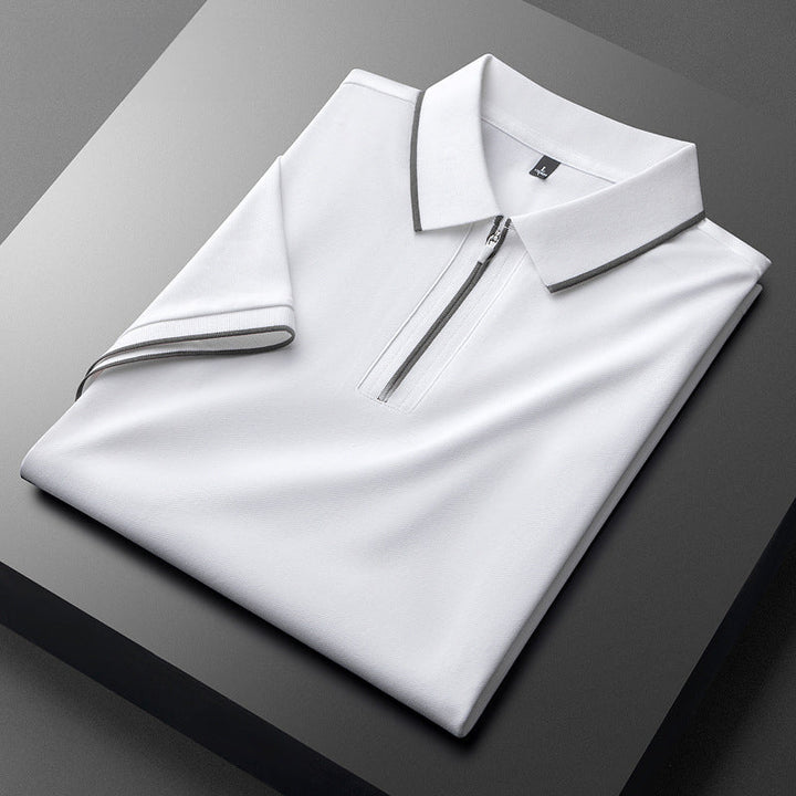 Polo en coton et soie de Laurent