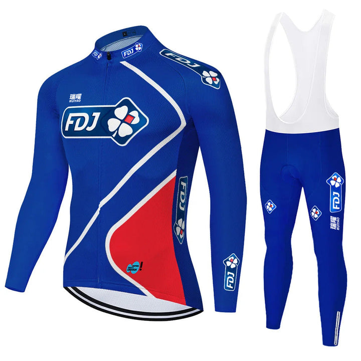 FDJ - Maillot cycliste professionnel à manches longues