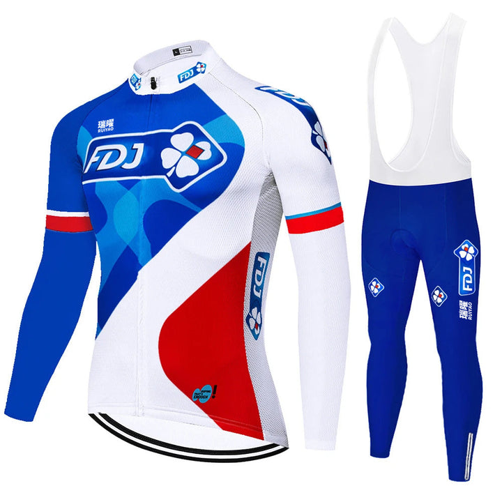 FDJ - Maillot cycliste professionnel à manches longues