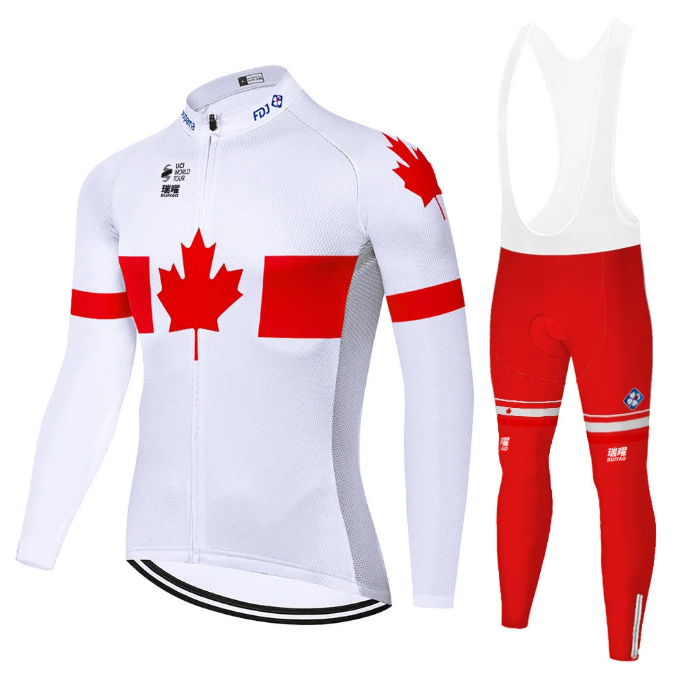FDJ - Maillot cycliste professionnel à manches longues