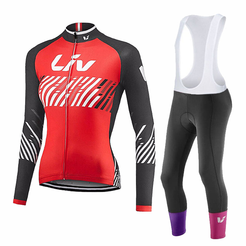 LIV V2 - ENSEMBLE VÉLO D'HIVER FEMME PRO AVEC BIB