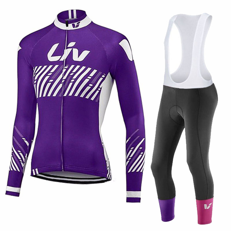 LIV V2 - ENSEMBLE VÉLO D'HIVER FEMME PRO AVEC BIB