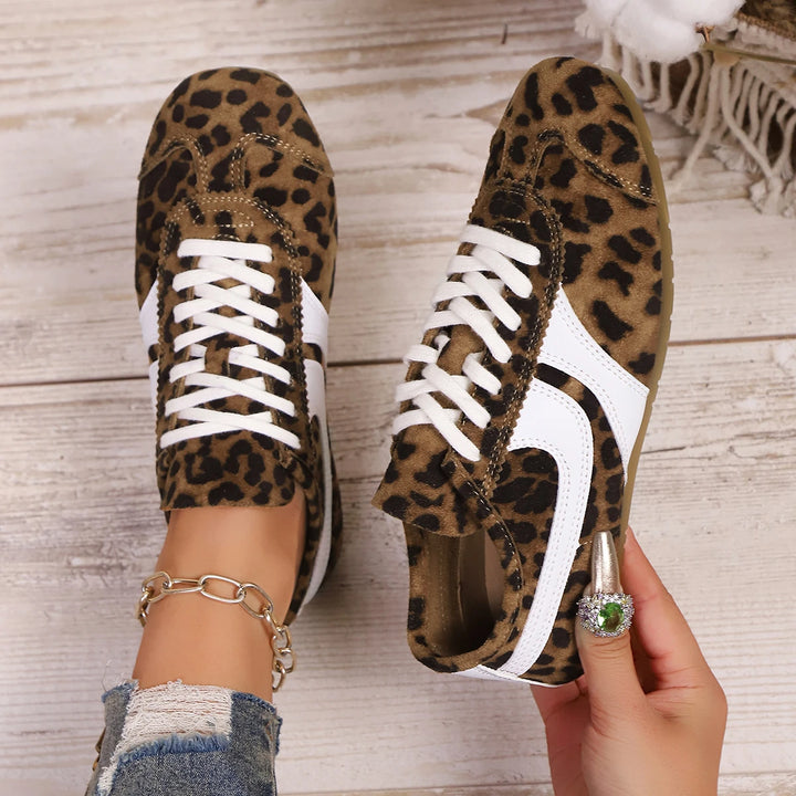 chaussures plates à lacets pour femmes, grandes tailles