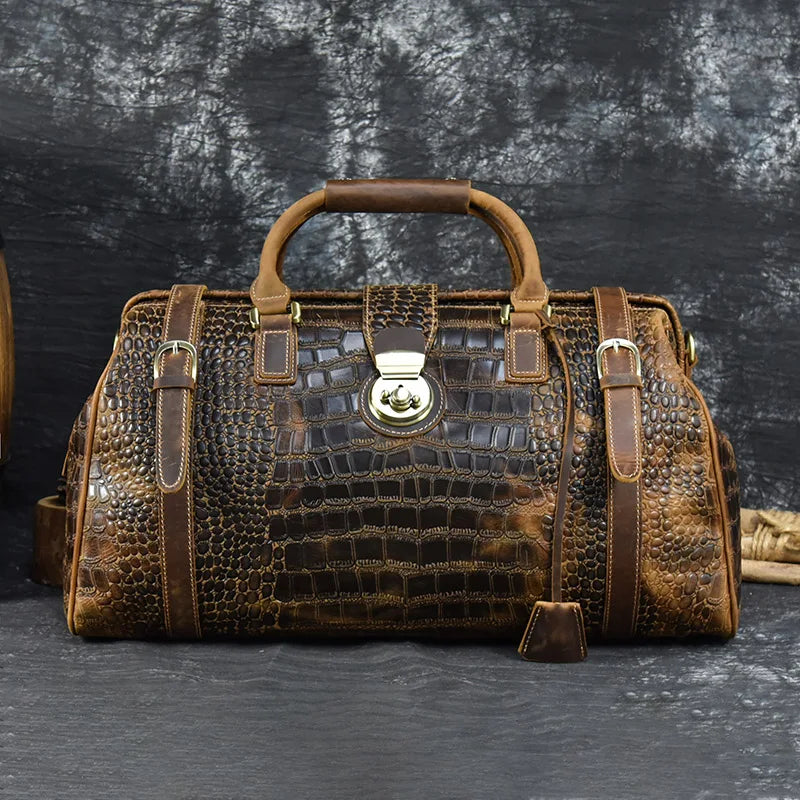 Vintage Rindsleder Reisetasche