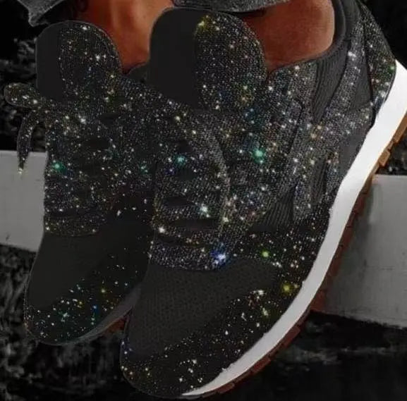 Damen Schuhe Sneakers Glitzer