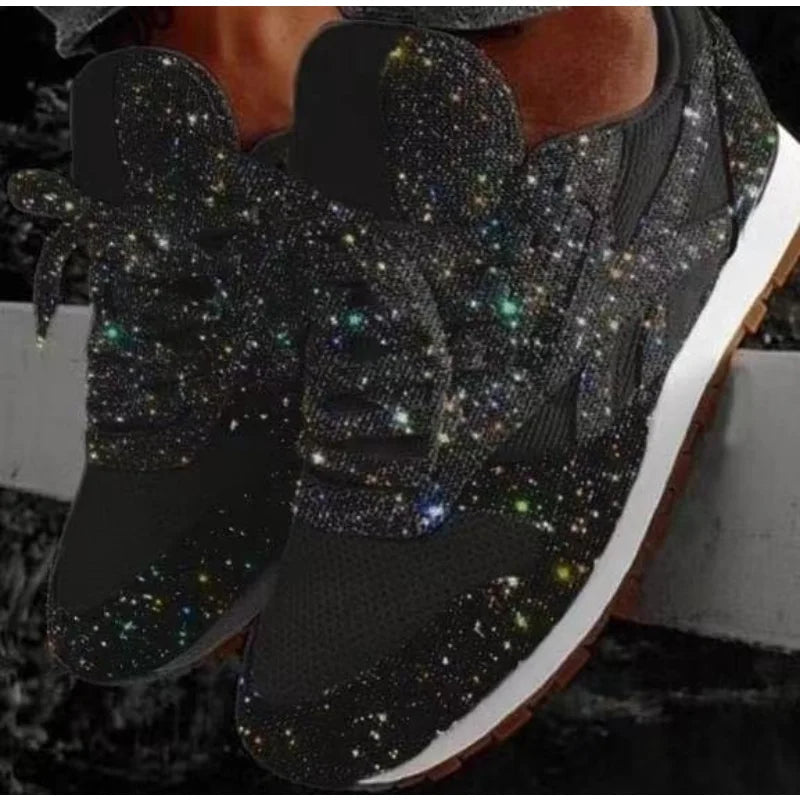 Damen Schuhe Sneakers Glitzer