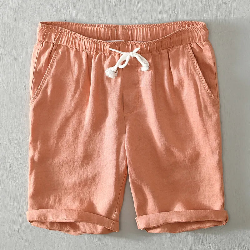 Neue Einfache Sommer Shorts 100% Leinen