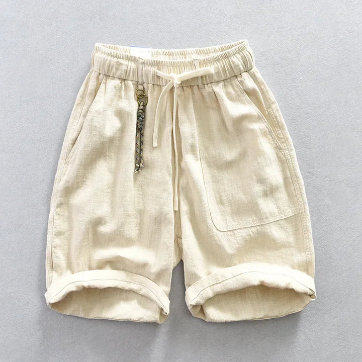 Herren Neue Casual Shorts aus Baumwolle und Leinen