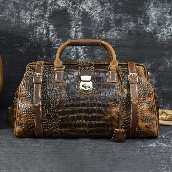 Vintage Rindsleder Reisetasche