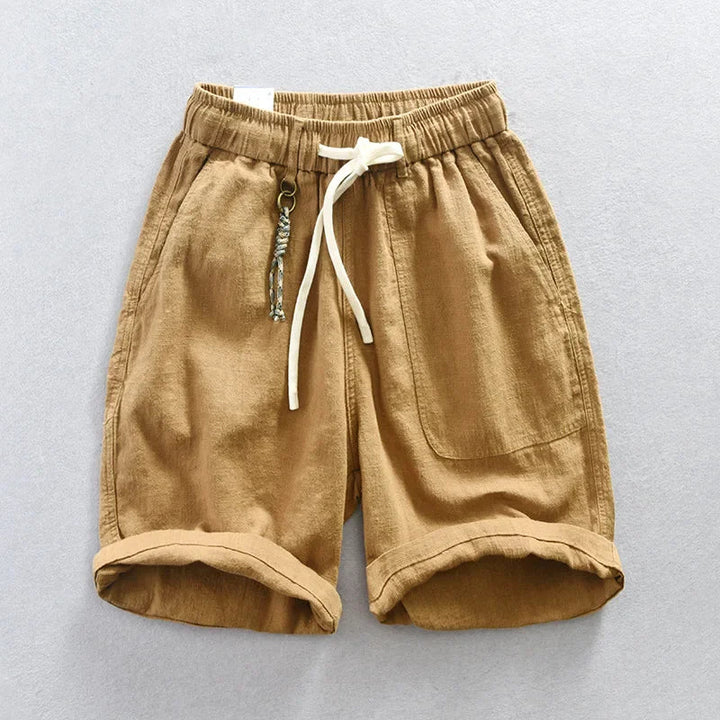 Herren Neue Casual Shorts aus Baumwolle und Leinen