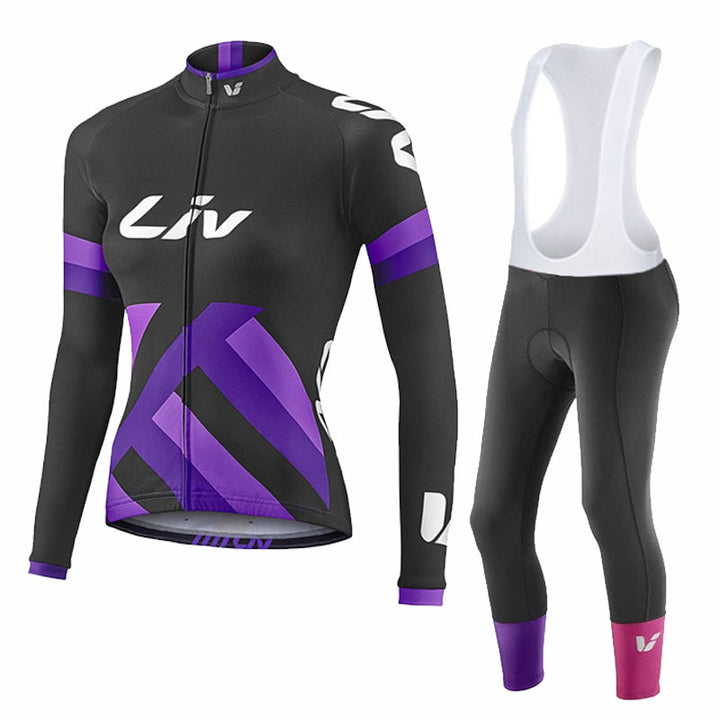 LIV V2 - ENSEMBLE VÉLO D'HIVER FEMME PRO AVEC BIB