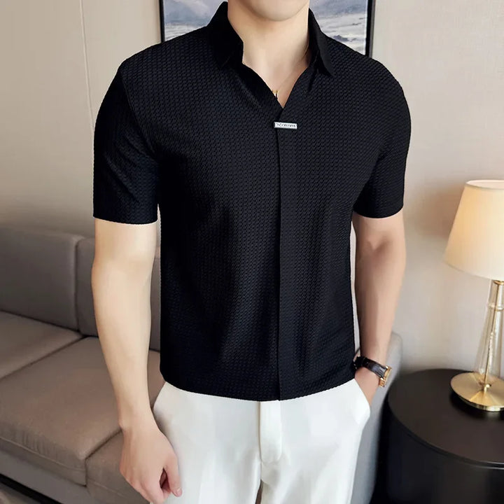 Benny | Slim Fit Polo aus eisiger Seide