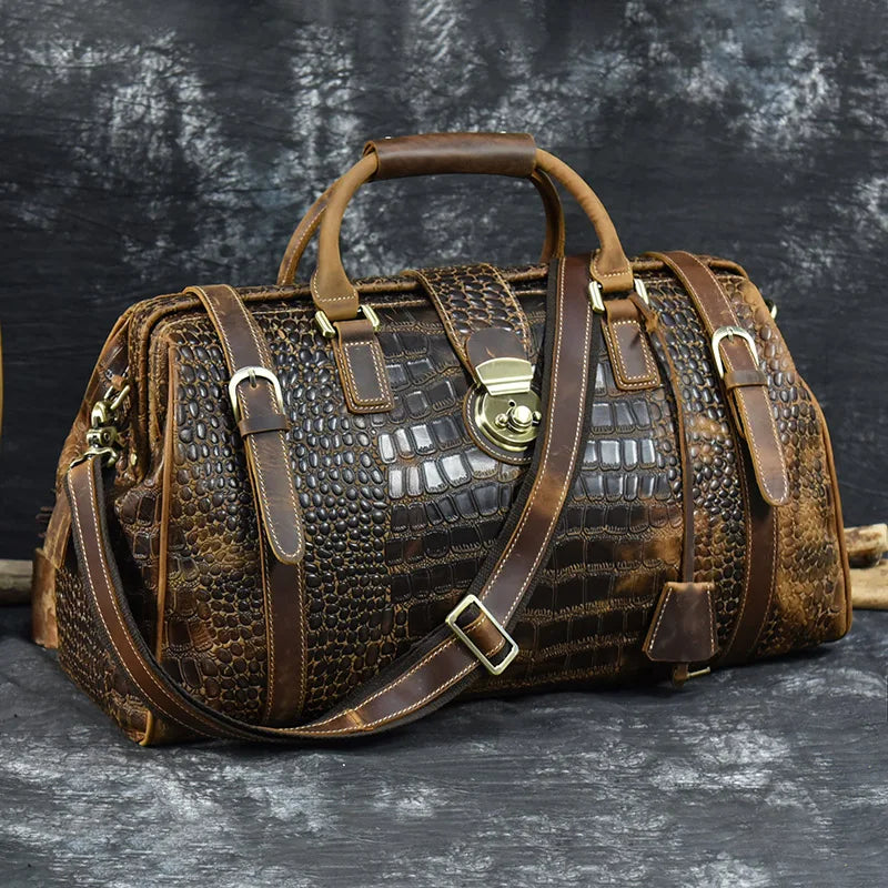 Vintage Rindsleder Reisetasche